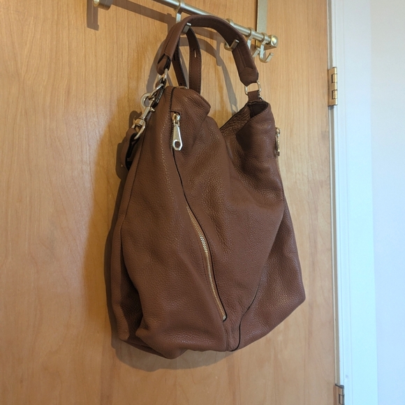 Rebecca Minkoff pebbled supple leather moto hobo shoulder/crossbody bag - Picture 6 of 10